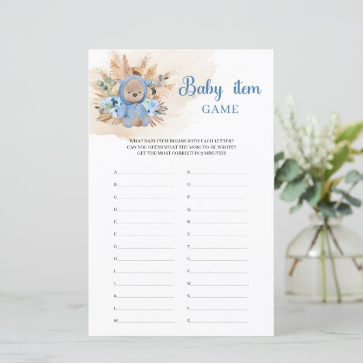 Boho tropische teddy draagt pampas fan palm Baby I (Staand voorkant)