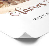 Boho tropische teddybeer gedroogde palmpampas guns poster (Hoek)