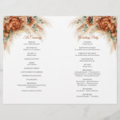 Boho tropische terracotta, bruine bruiloft (Achterkant)