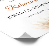 Boho tropische terracotta burgundy: Welkom Poster (Hoek)