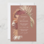 Boho Tropische Waaierspalmen Kust Elegantie Kaart (Voorkant)