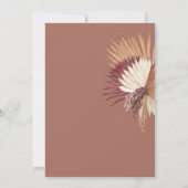 Boho Tropische Waaierspalmen Kust Elegantie Kaart (Achterkant)