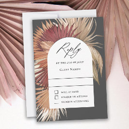 Boho Tropische Waaierspalmen Trouw RSVP Kaartje