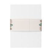 Boho Tropische Waterverf groen bruiloft Uitnodigingen Wikkel (Achterkant Voorbeeld)