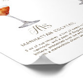 Boho Tropische Waterverf Handtekening Drinken Brui Poster (Hoek)