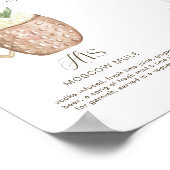 Boho Tropische Waterverf Handtekening Drinken Brui Poster (Hoek)