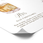 Boho Tropische Waterverf Handtekening Drinken Brui Poster (Hoek)