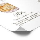 Boho Tropische Waterverf Handtekening Drinken Brui Poster (Hoek)