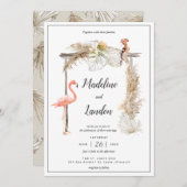 Boho Tropische Zoo Bruiloft Bestemming Kaart (Voorkant / Achterkant)