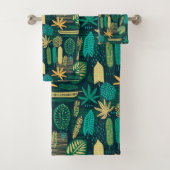 Boho Tropix Blues: Vette bladeren Bad Handdoek (Insitu)