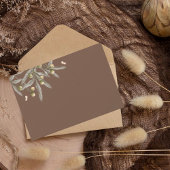 Boho Trouw Beige Botanisch RSVP Kaartje