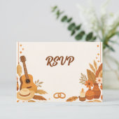 Boho Trouw RSVP Kaart (Staand voorkant)