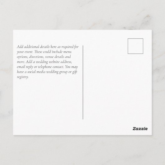 BOHO Trouw Stof Blauw Perzik Droomvanger RSVP Briefkaart (Achterkant)