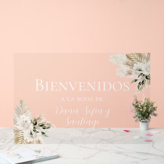 Boho Trouw Welkom mat Acrylaat Bord (Huwelijk)