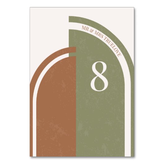 Boho Trouwboog Tafelnummers (Voorkant)