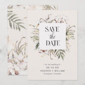 Boho Trouwdag Bewaar De Datum Save The Date (Voorkant / Achterkant)