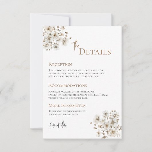 Boho Trouwdetails Bedankkaart (Voorkant)