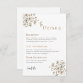 Boho Trouwdetails Bedankkaart (Voorkant / Achterkant)