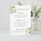 Boho Trouwdetails in het Spaans Bedankkaart (Staand voorkant)