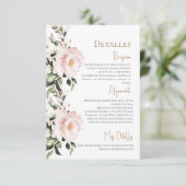 Boho Trouwdetails in het Spaans Bedankkaart (Staand voorkant)