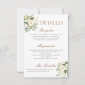 Boho trouwgegevens in het Spaans Bedankkaart (Voorkant)