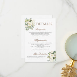 Boho trouwgegevens in het Spaans Bedankkaart