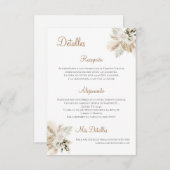 Boho trouwgegevens in het Spaans Bedankkaart (Voorkant / Achterkant)