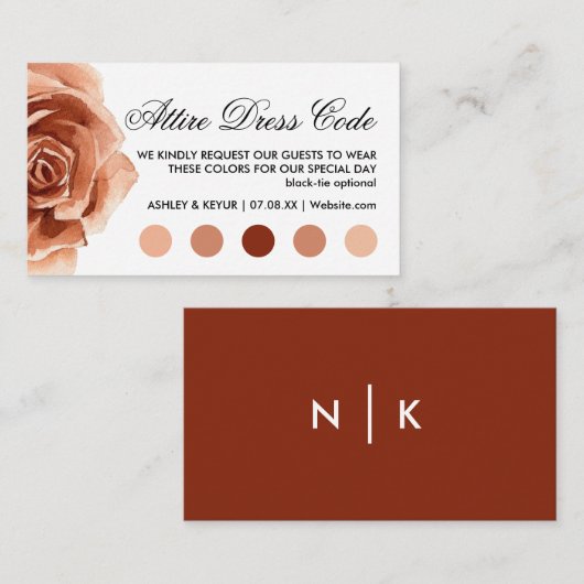 Boho trouwjurk code informatiekaartje (Voorkant / Achterkant)