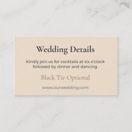 Boho Trouwkaart Details | Chic Bloemrijke Luxe Informatiekaartje