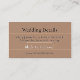 Boho Trouwkaart Details | Chic Bloemrijke Luxe Informatiekaartje