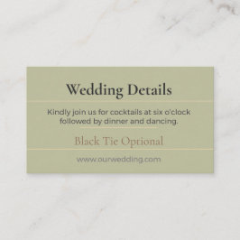 Boho Trouwkaart Details | Chic Bloemrijke Luxe Informatiekaartje