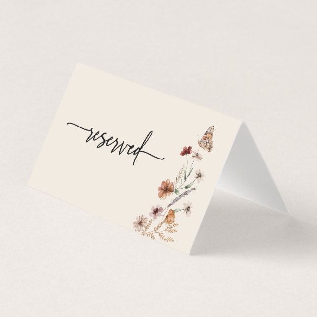 Boho Trouwkaart gereserveerd Kaart (Voorkant)