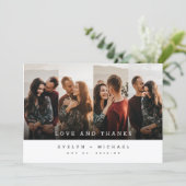 Boho Trouwkaart Met Fotocollage Bedankt (Staand voorkant)