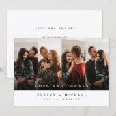 Boho Trouwkaart Met Fotocollage Bedankt (Voorkant / Achterkant)