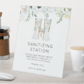 Boho Trouwstoelen Hand Sanitizer Station Reclamebord Met Voetstuk (Insitu)