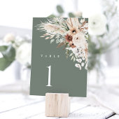 Boho Trouwtafel Nummers, Pampas Gras Bloemen 