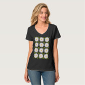 Boho trui Wildflower Floral minimalistisch zweet T-shirt (Voorkant volledig)