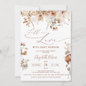 Boho Tuin Bloemen Herfst Liefdes Baby Shower Kaart (Voorkant)