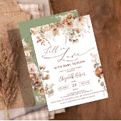 Boho Tuin Bloemen Herfst Liefdes Baby Shower Kaart