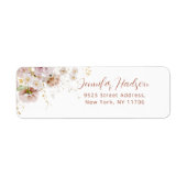 Boho tuin bloemig Retouradres Label (Voorkant)