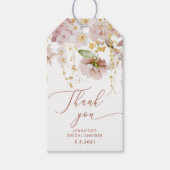 Boho tuin bloemige bruidsdouche bedankbriefje cadeaulabel (Voorkant)