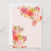 Boho tuin bloemrijke waterverf boog roze Sweet 16 Kaart (Achterkant)