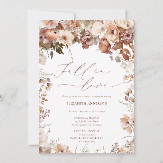 Boho Tuin Herfst in Liefde Vrijgezellenfeest Kaart (Voorkant)