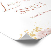 Boho tuin Liefde is zoet neem een traktatie Poster (Hoek)