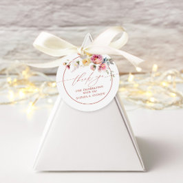 Boho Tuin Roos Bloemen Trouwgunst Labels