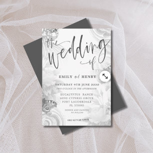 Boho  Tuin & Vlinder Bruiloft Kaart