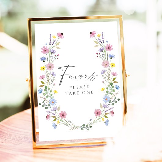 Boho Tuin Wilde Bloem Bruiloft Cadeautjes Bord Poster