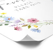 Boho Tuin Wilde Bloem Bruiloft Cadeautjes Bord Poster (Hoek)