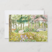 Boho Tuin Wilde Bloem | Trouw RSVP Kaartje (Achterkant)