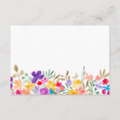 Boho tuin wilde bloemen Advies wenst afstuderen Informatiekaartje (Achterkant)